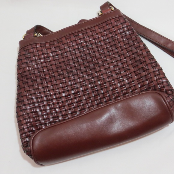 Del Mano Handbags - Del Mano Italy Vintage Lattice Cordovan Bag Purse